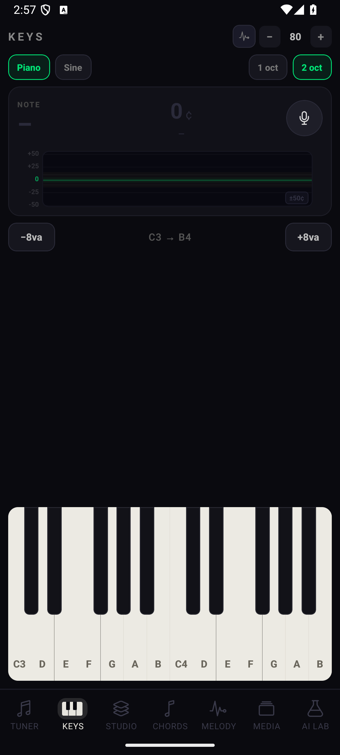 RecoTune — Piano & notes